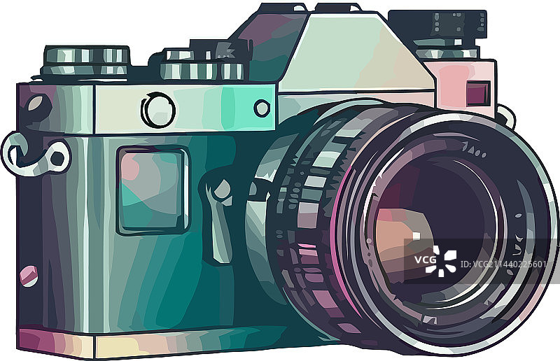 白色壁纸上的古董相机图片素材