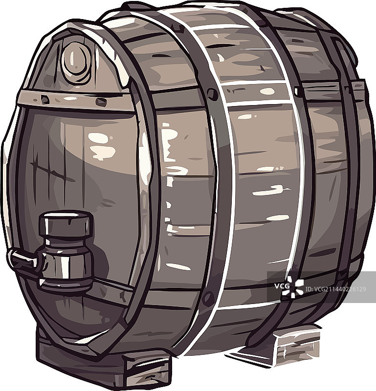 老酒厂用木桶储存威士忌图片素材