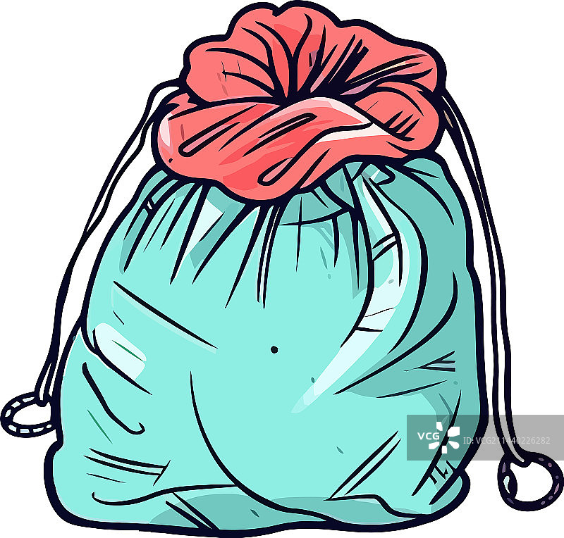 白色背景上的塑料垃圾袋图片素材