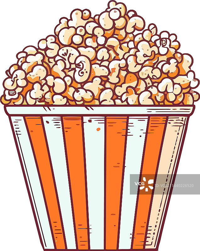 吃零食的桶装爆米花图片素材