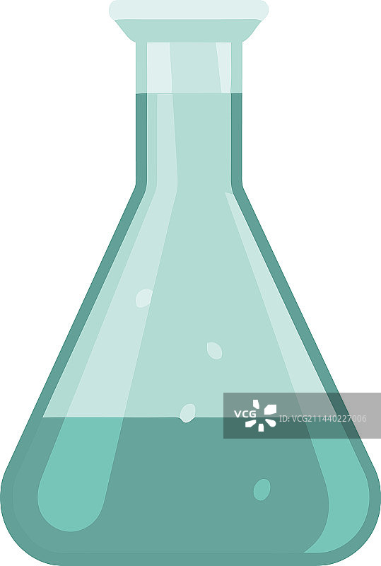 科学家在实验室玻璃器皿中分析液体图片素材