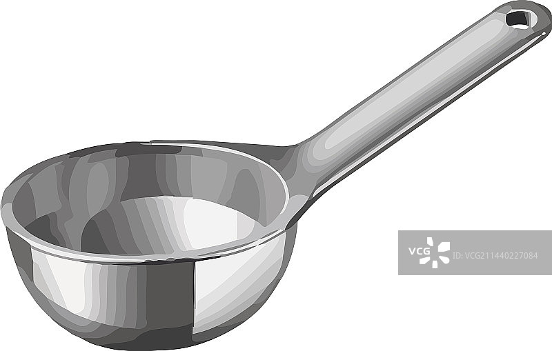 空荡厨房里闪亮的银器和餐具图片素材