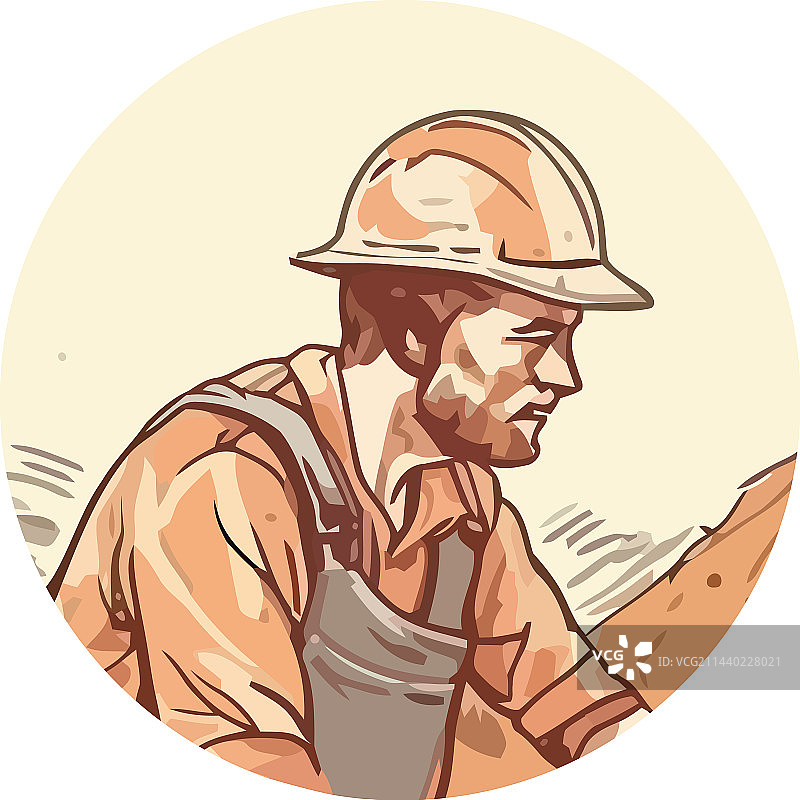 戴安全帽的建筑工人图片素材