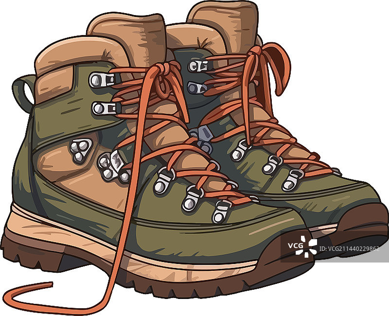 皮革徒步靴图片素材
