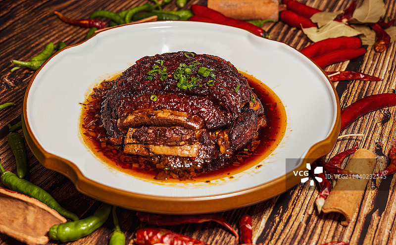 湘菜美味梅菜扣肉图片素材