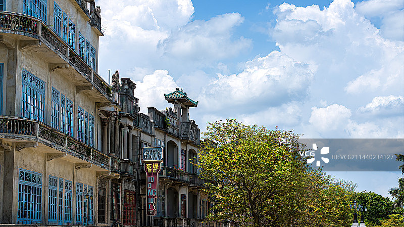 江门骑楼碉楼建筑图片素材