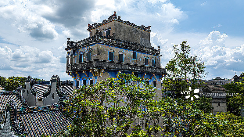 江门骑楼碉楼建筑图片素材