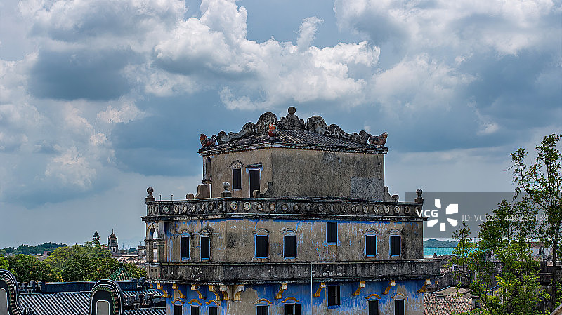 江门骑楼碉楼建筑图片素材