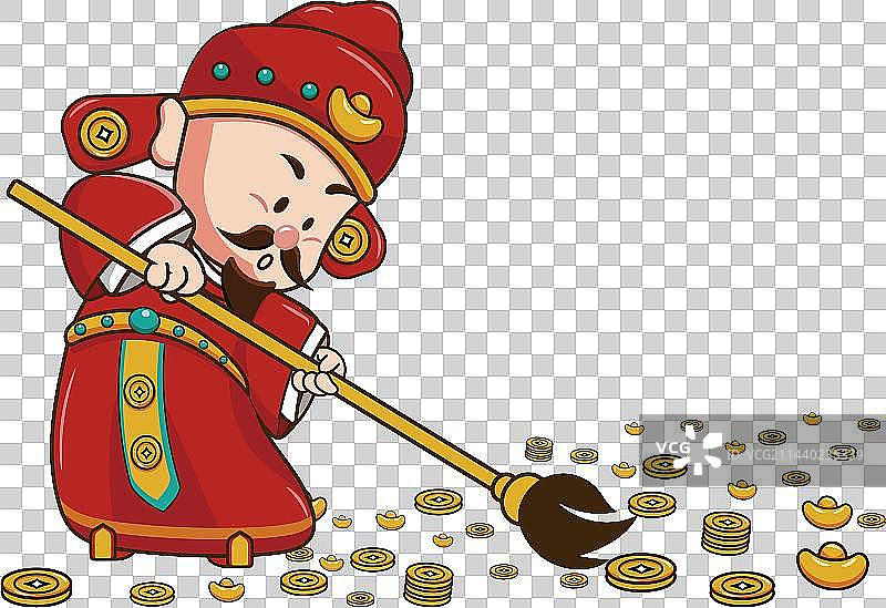 喜庆的财神爷图片素材