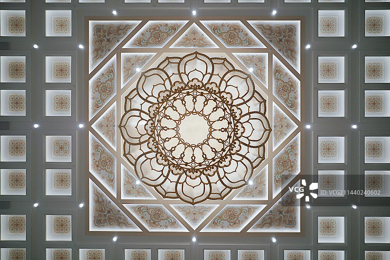 华丽的室内天花板图片素材