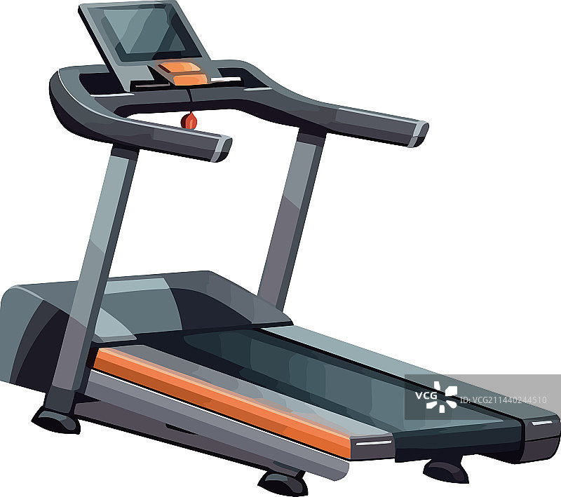 在现代健身房跑步机上跑步图片素材