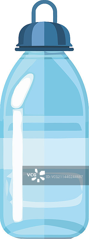 蓝色塑料水瓶和清凉饮品图片素材