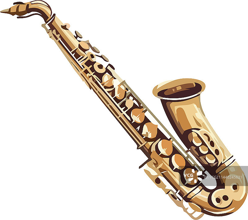 经典金色萨克斯管图片素材