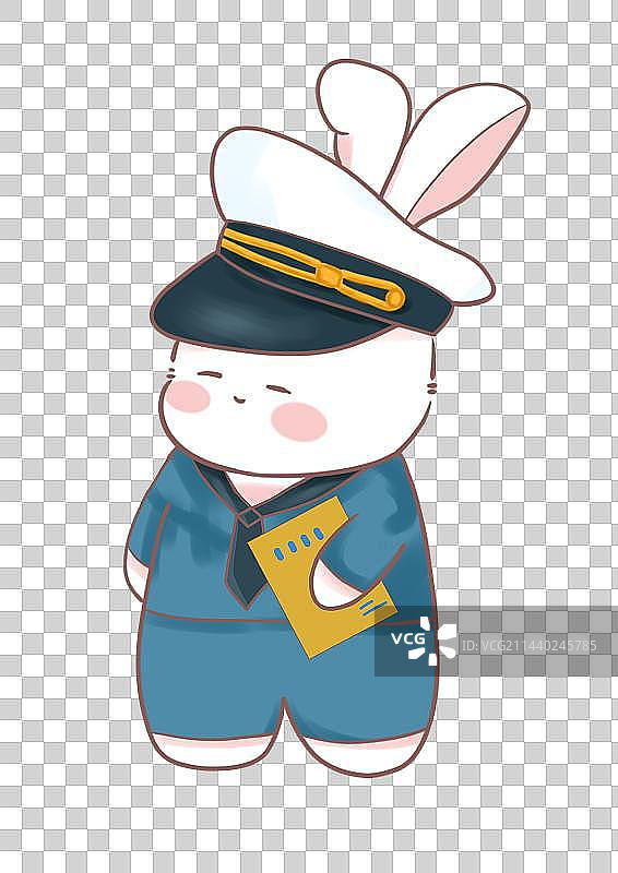 站岗兔图片素材