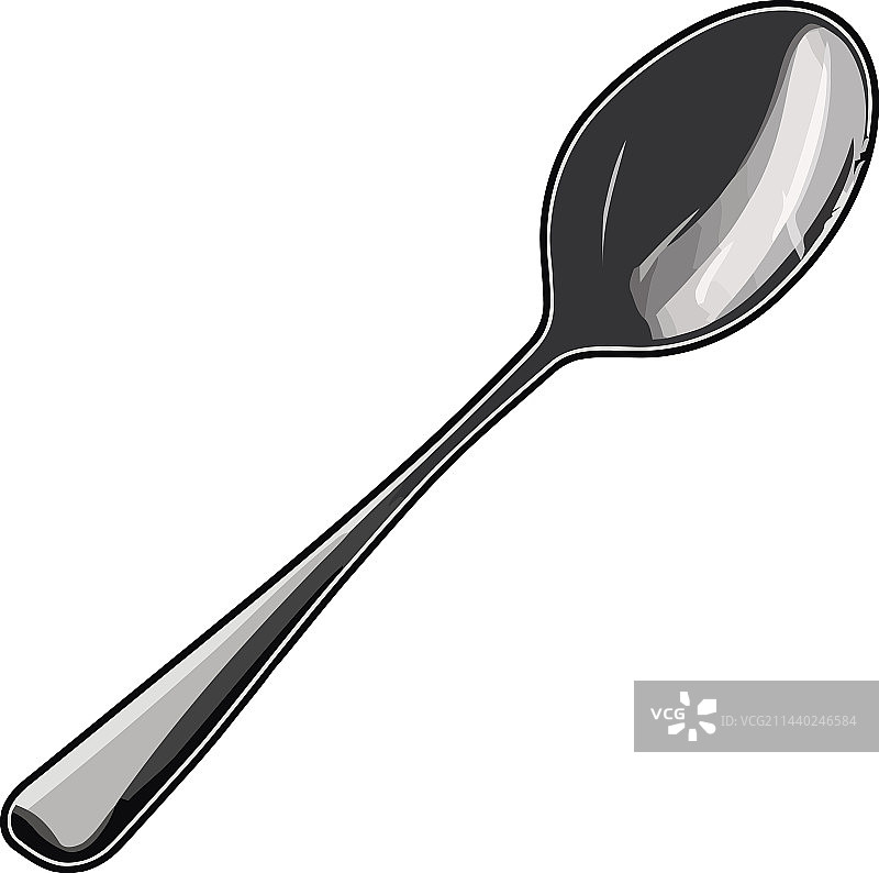 白色背景上闪亮的银器餐具图片素材