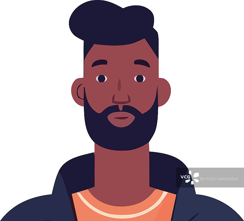 穿着蓝色西装，留着小胡子的英俊商人图片素材