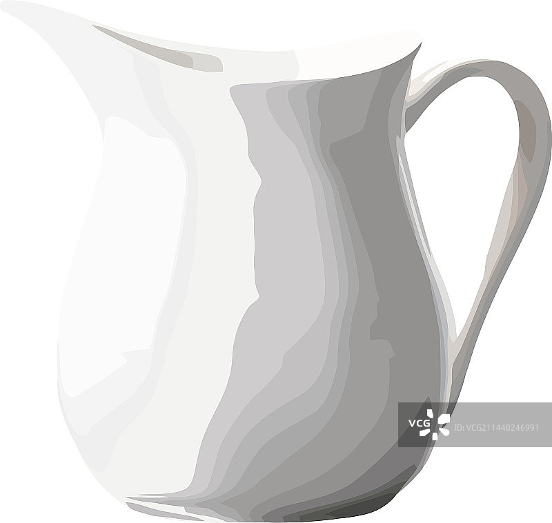 带华丽把手的陶制牛奶罐图片素材