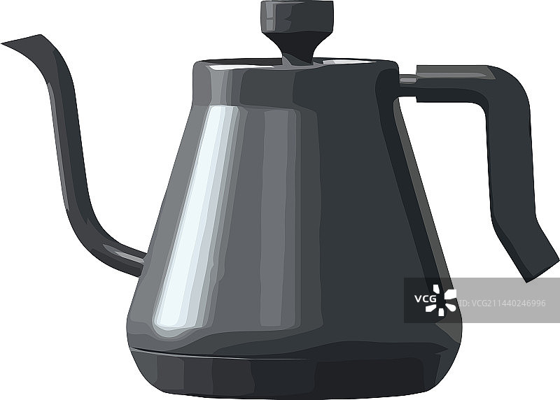 金属水壶倒热咖啡图片素材