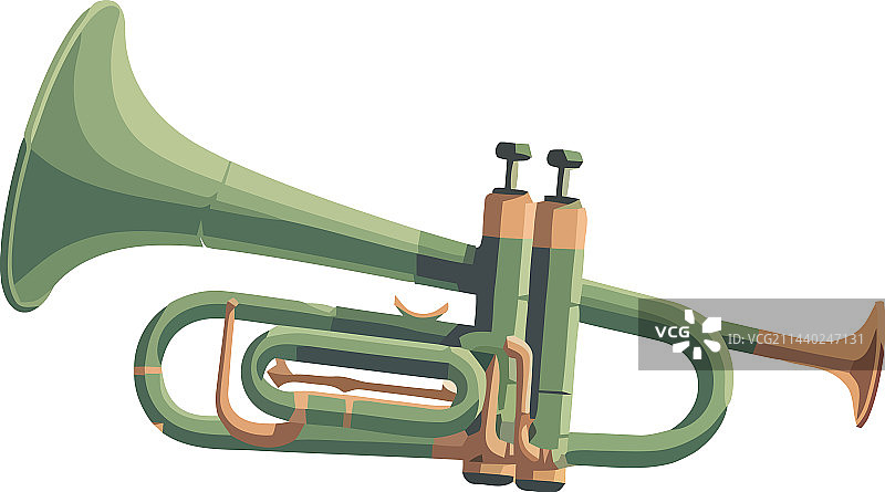 吹小号的黄铜乐师图片素材