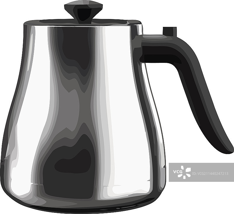 闪亮金属壶 向杯中倒液体图片素材