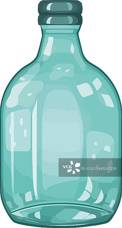 玻璃瓶装新鲜纯净水图片素材