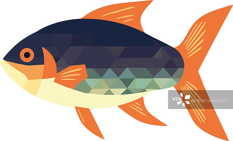 水中装饰彩色金鱼图片素材