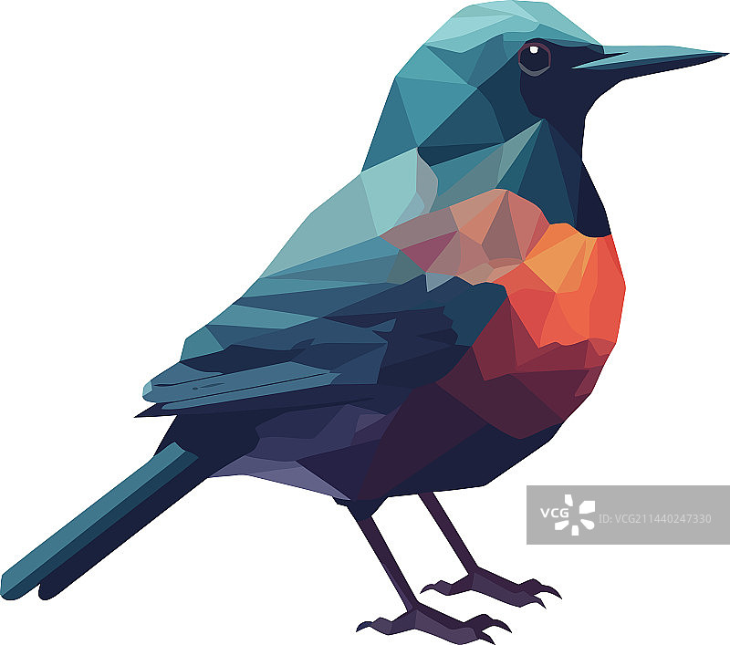 彩色形状中的飞翔鸽子剪影图片素材