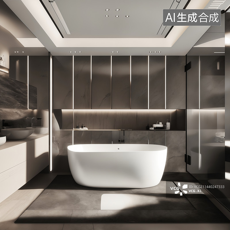 【AI数字艺术】浴室空间图片素材