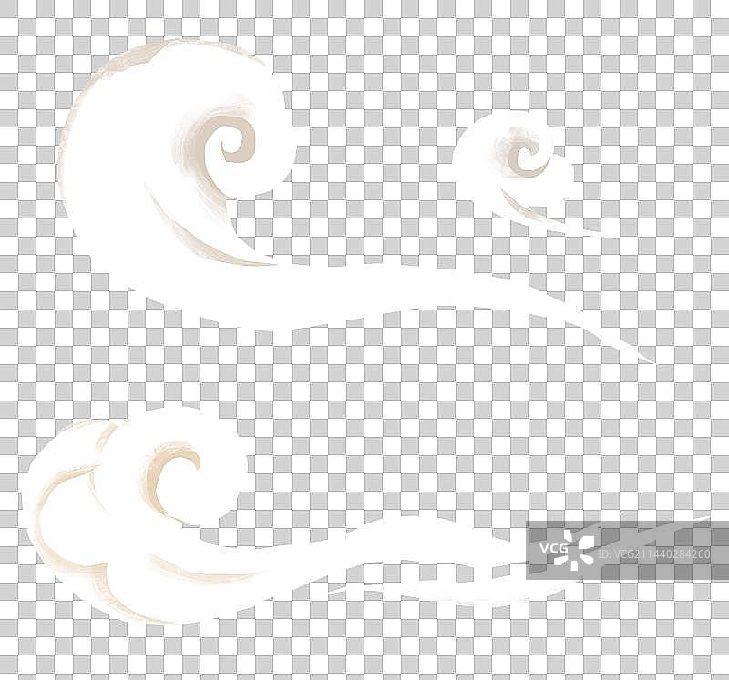 中国风海浪祥云插画元素图片素材