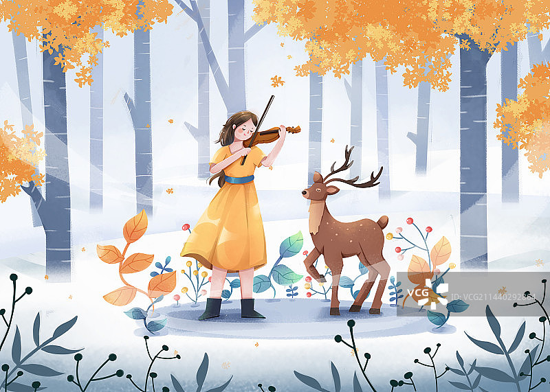 插画关爱动物图片素材