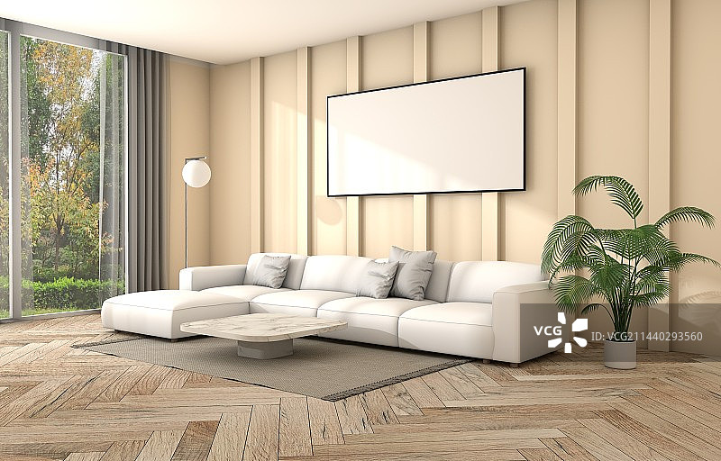 现代客厅卧室样板间图片素材