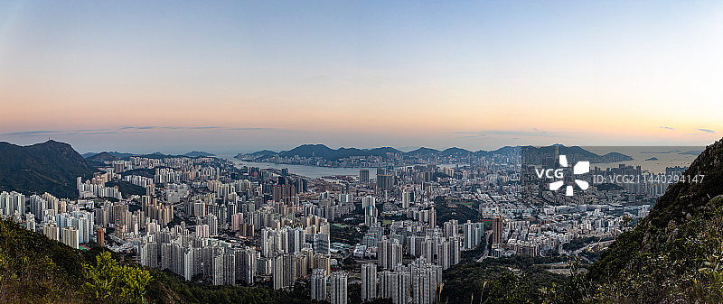 狮子山 香港 全景 九龙 地平线图片素材