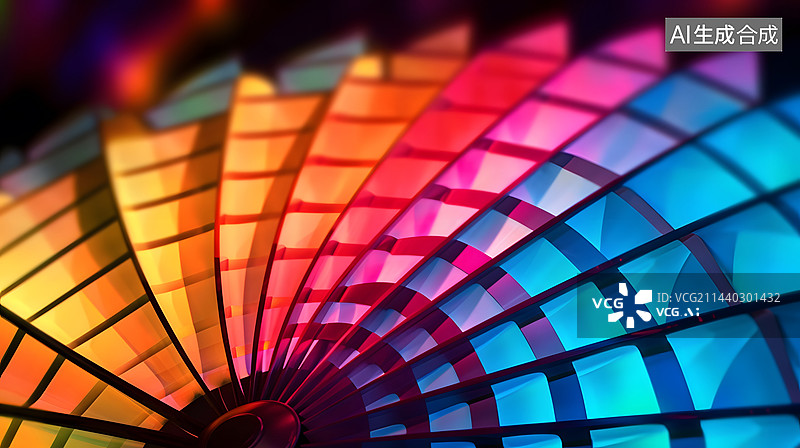 【AI数字艺术】3d渲染彩色流线放射性风格抽象未来建筑曲线壁纸图片素材