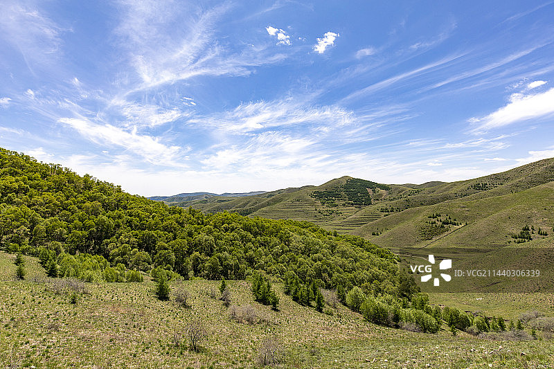 内蒙古自治区阴山山脉大青山的自然风光图片素材