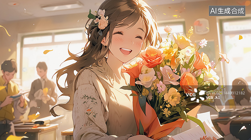 【AI数字艺术】教师节节日插画图片素材