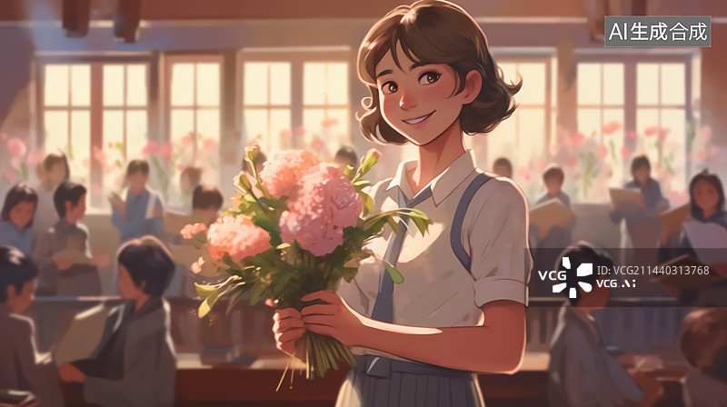 【AI数字艺术】教师节节日插画图片素材