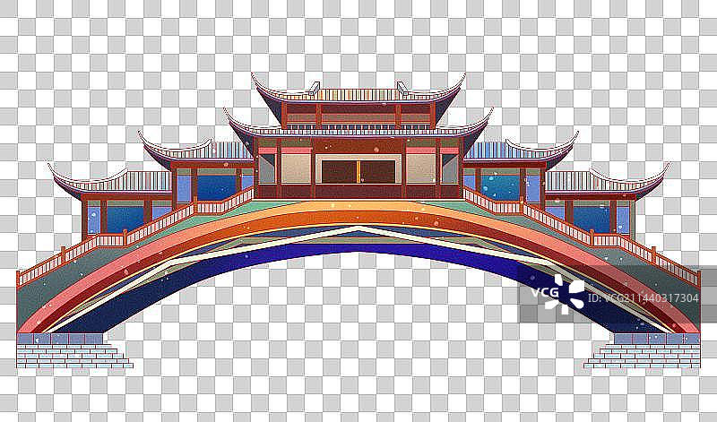 中国风杭州传统文化建筑宋城图片素材