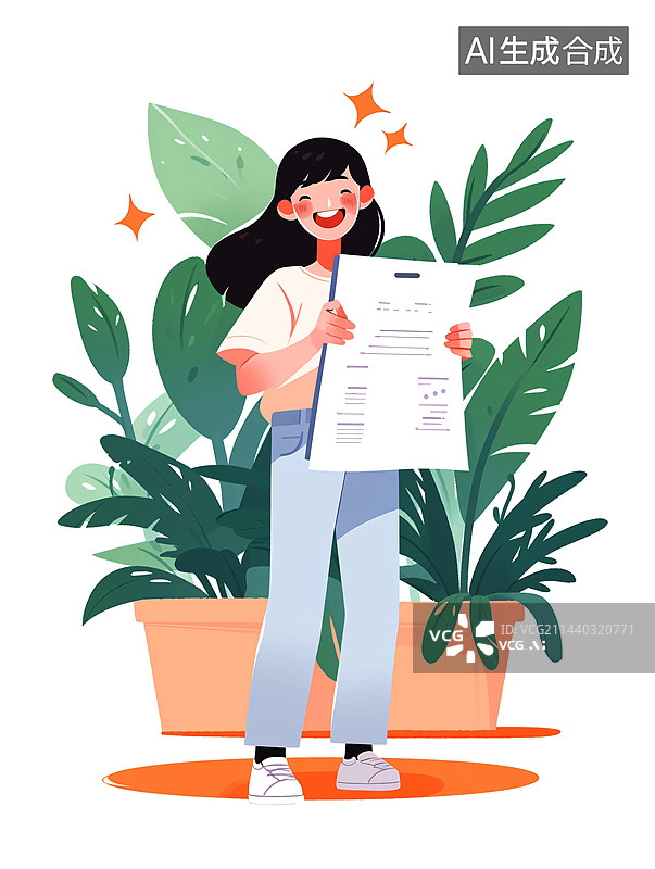 【AI数字艺术】高考大学中考考研工作录取通知图片素材