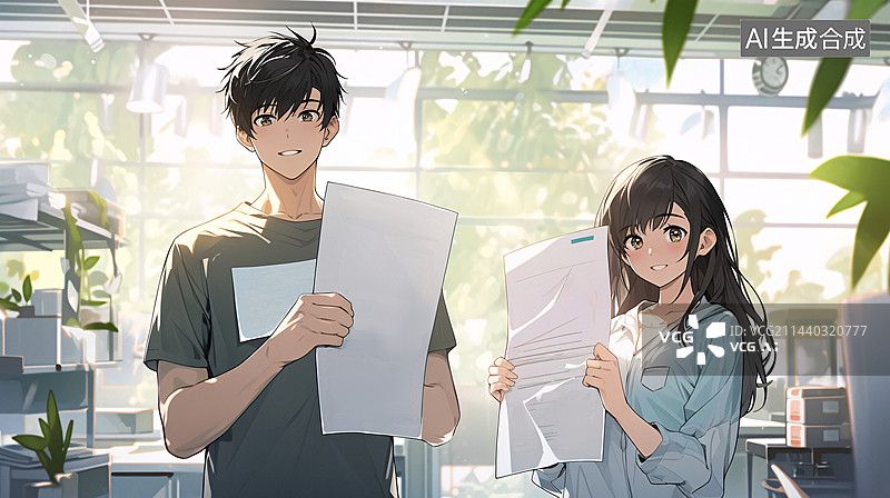 【AI数字艺术】高考大学中考考研工作录取通知图片素材