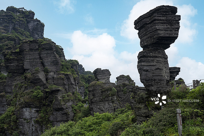 中国贵州省铜仁市江口县梵净山文化旅游区夏季户外风光图片素材