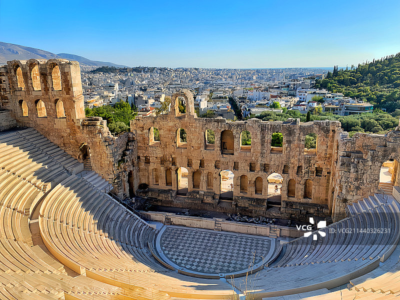 城市建筑的高角度视角图片素材