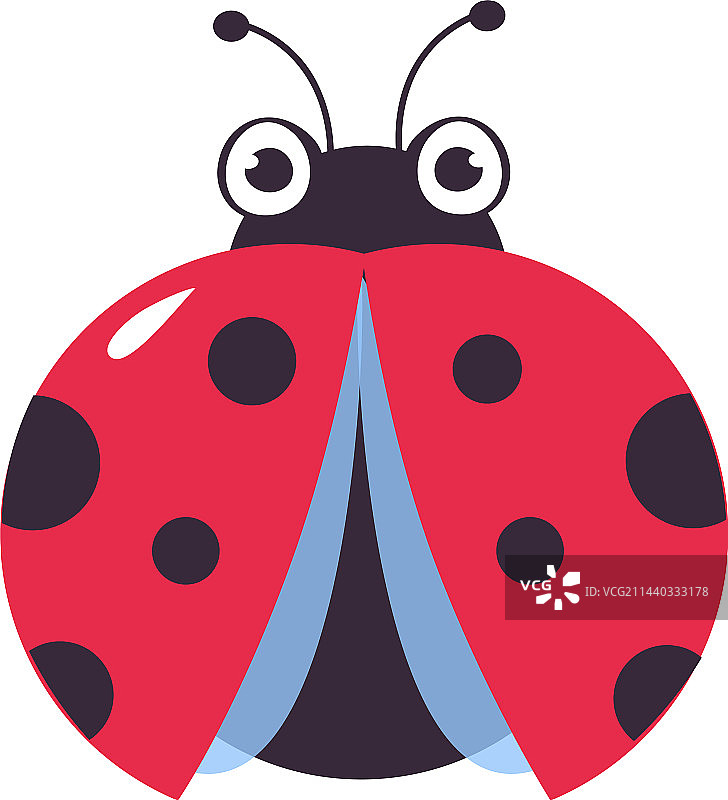 可爱的卡通翅膀瓢虫吉祥物图片素材