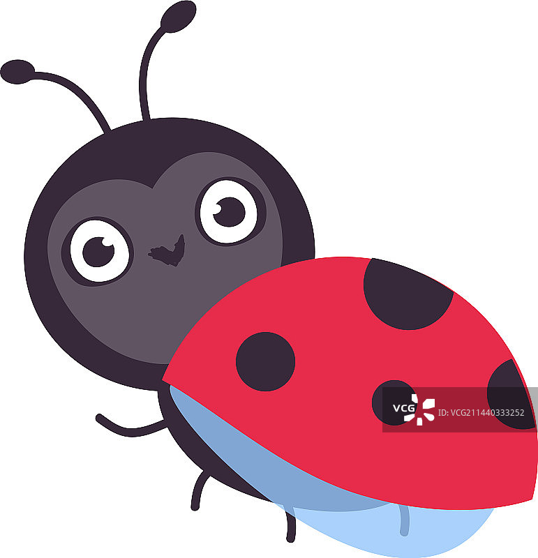 可爱的小瓢虫昆虫吉祥物卡通图片素材
