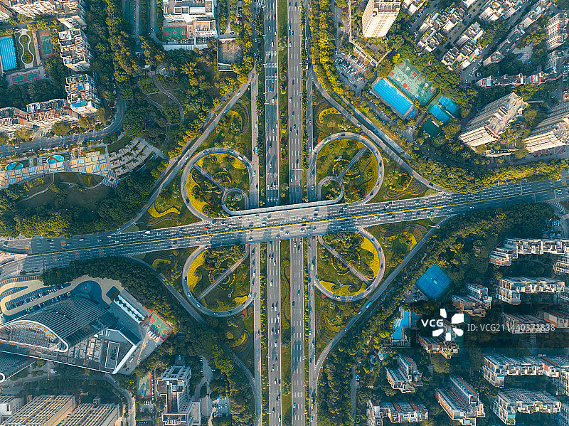 航拍城市风光图片素材