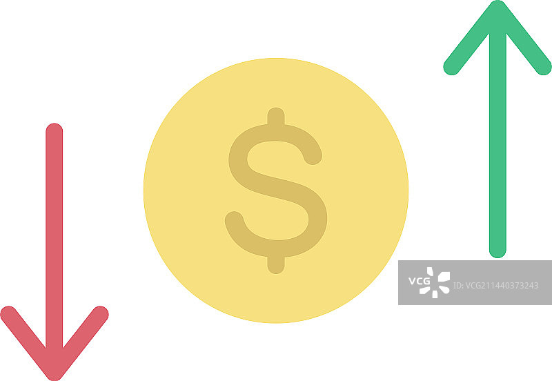 适用于移动端的利润损失图标图片素材