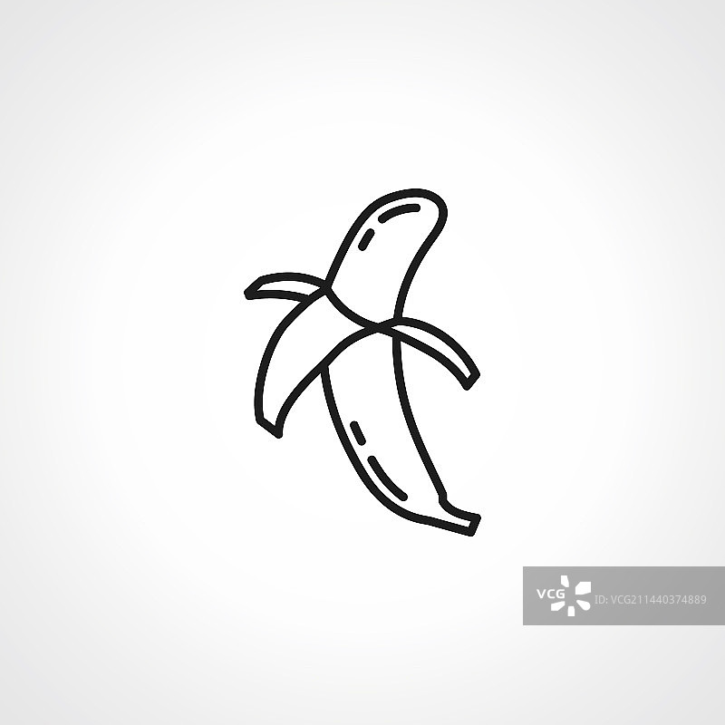 香蕉线性图标图片素材