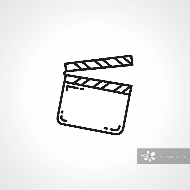 电影场记板线条图标图片素材