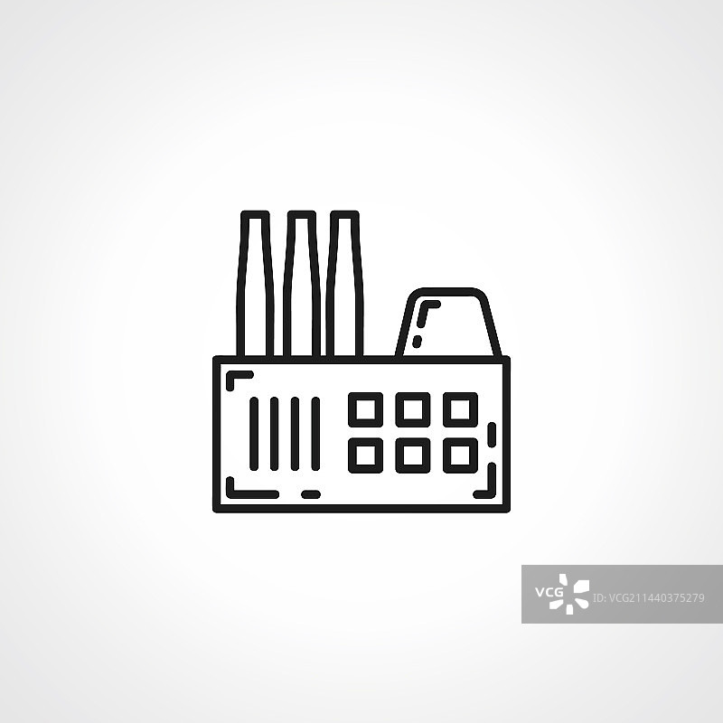 工厂线条图标图片素材