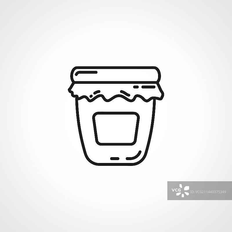 蜂蜜罐线性图标图片素材