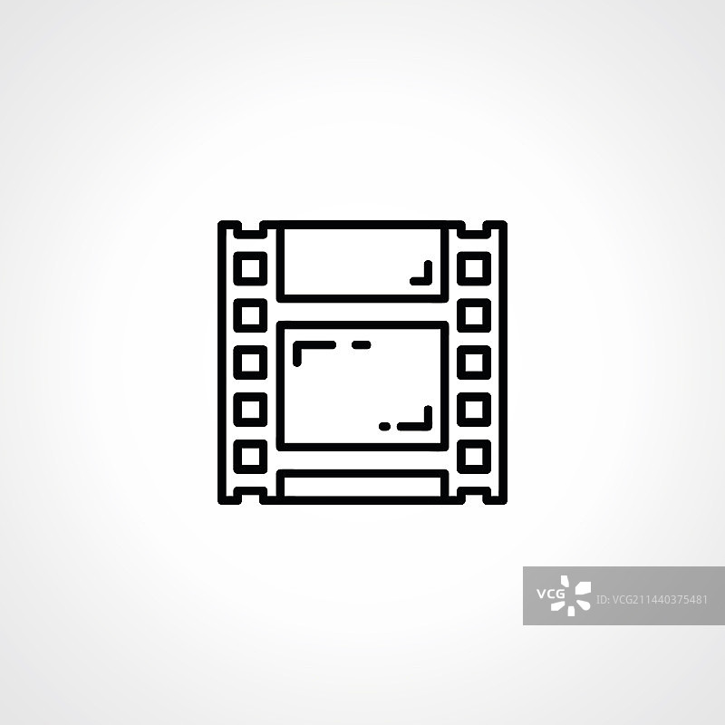 视频胶片相框磁带线条图标图片素材